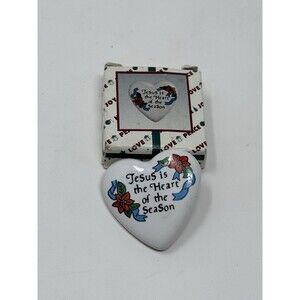 Vintage House of Lloyd Jesus is the Heart of the Season Brooch Pin 1994 Holiday